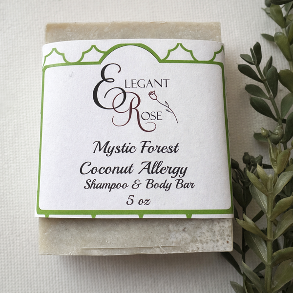 Mystic Forest Coconut Free Shampoo & Body Bar | Sensitive Skin Solid Shampoo | Allergy Friendly | Plastic Free