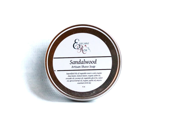 Sandalwood Artisan Shave Soap, Natural Shaving Soap, Vegan Natural Shaving Soap