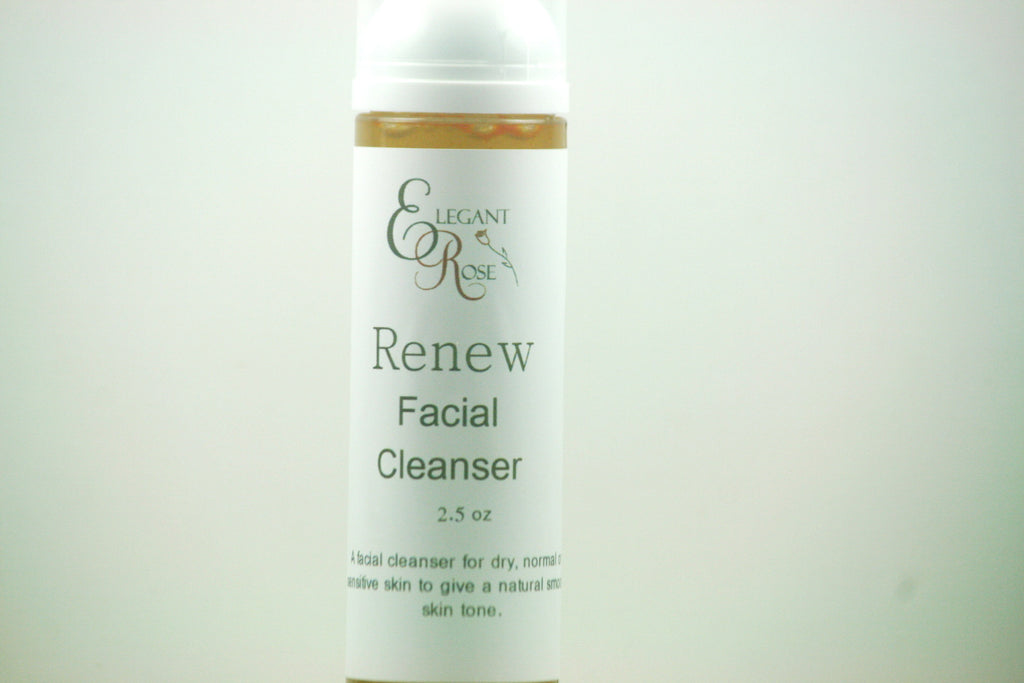 Renew Facial Cleanser - Mild Cleanser for Dry/Sensitive/ Normal Skin - Clear Naturals