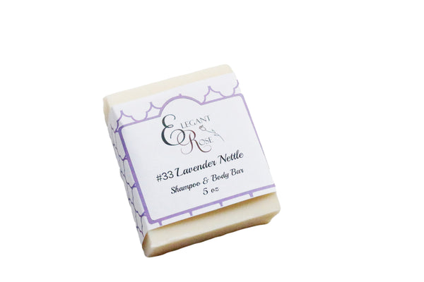 #33 Lavender Nettle Coconut Allergy Shampoo & Body Bar - Coconut Free Soap
